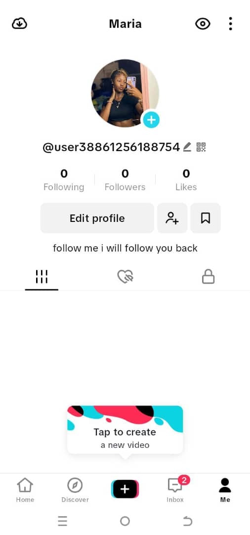 TikTok account few followers