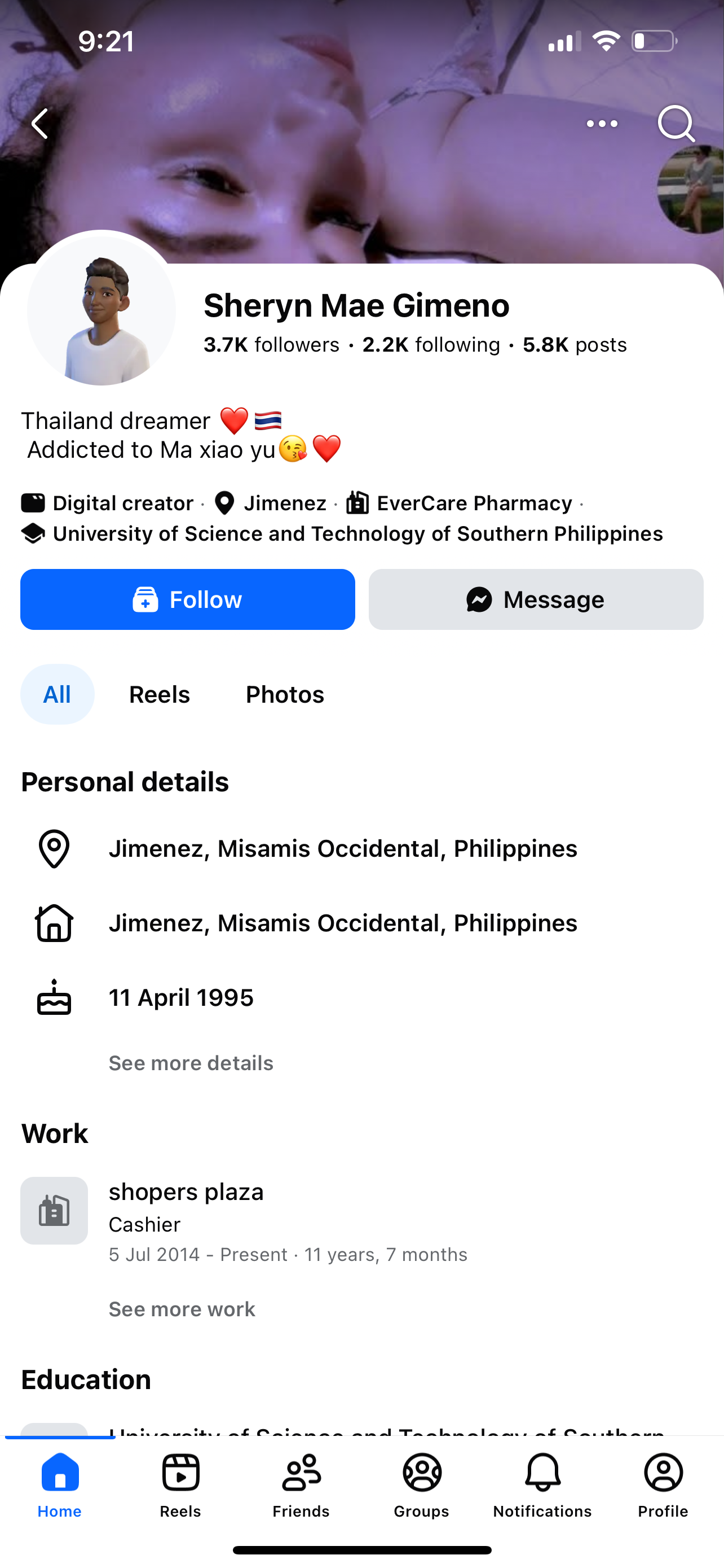 Facebook page 3k followers