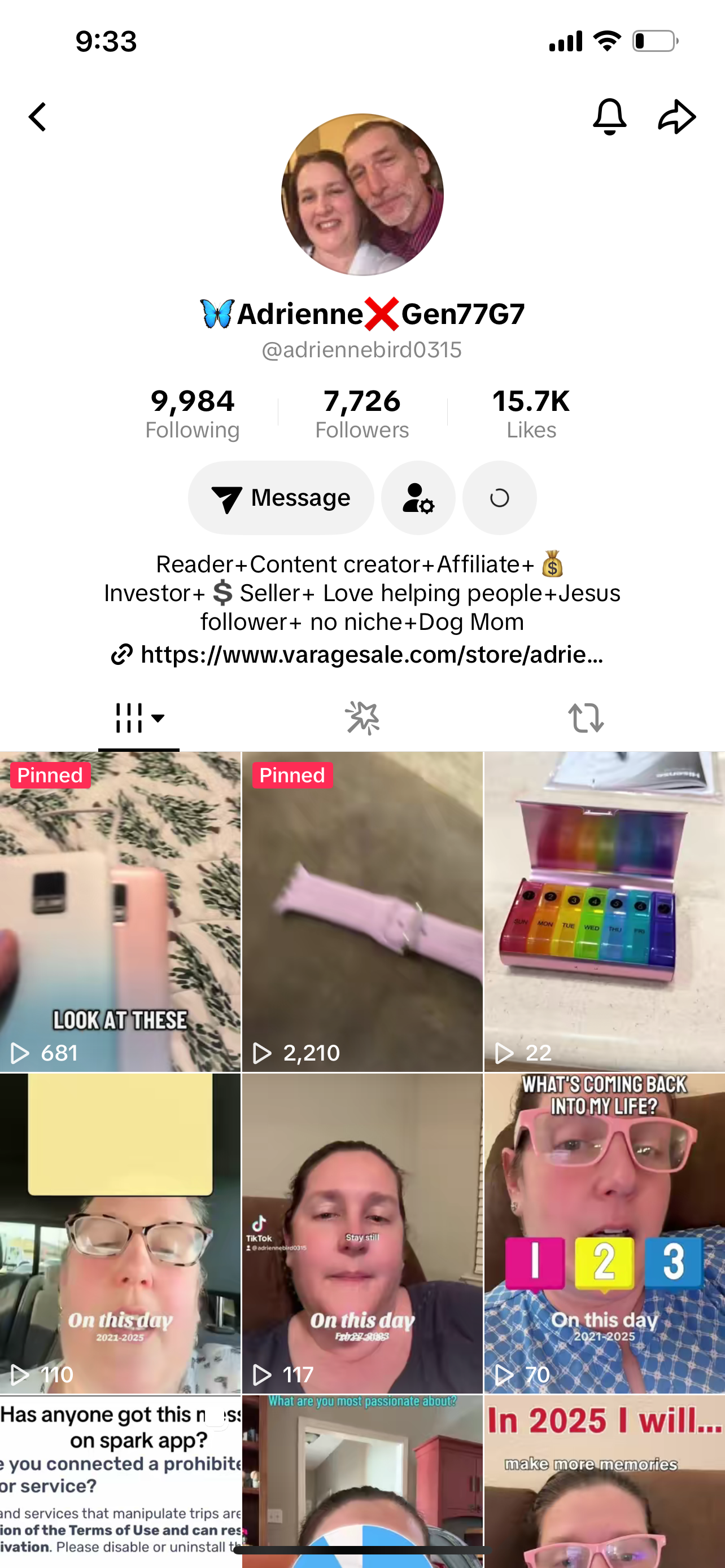 USA TikTok account 7k followers