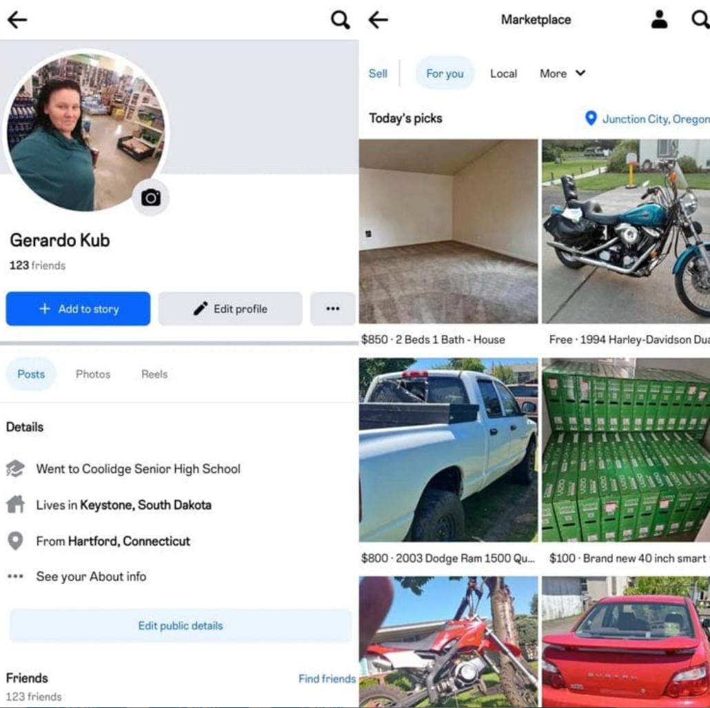 USA Facebook with switch