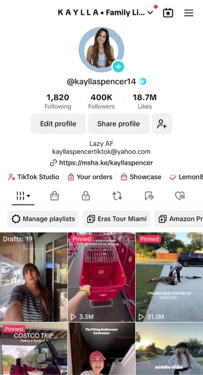 Verify TikTok account 400k followers