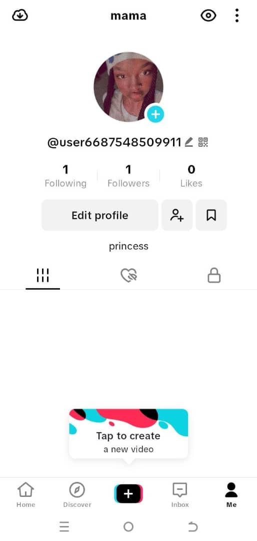 TikTok account few followers