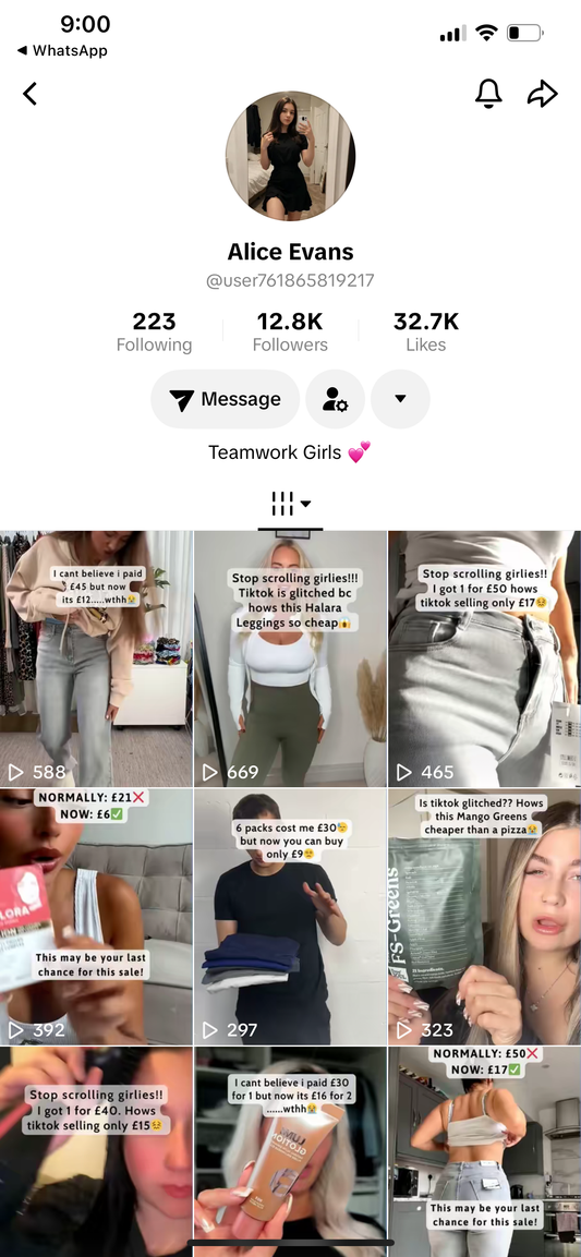 USA TikTok account 12k followers