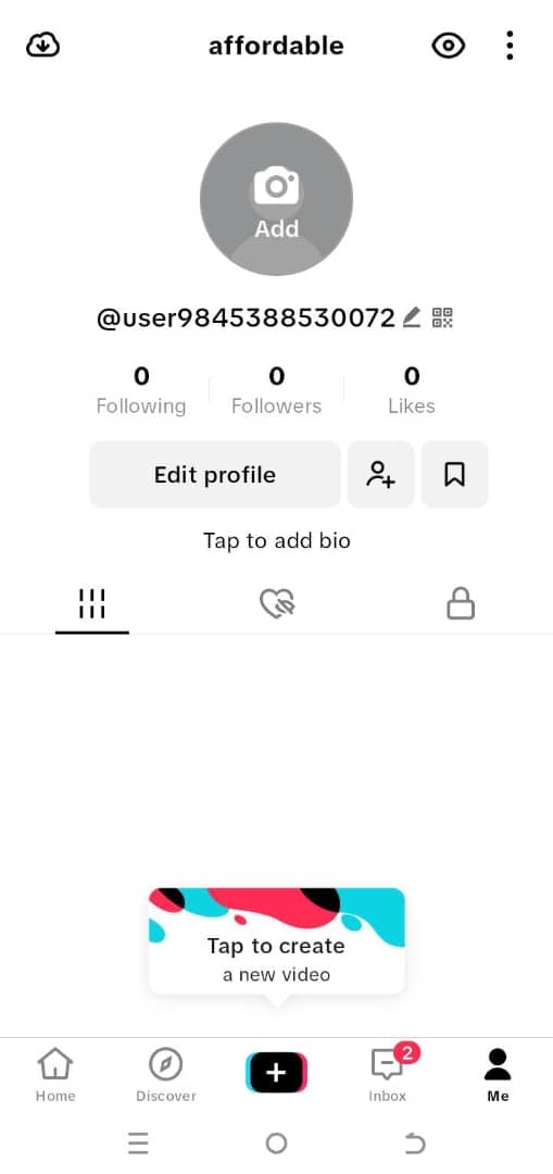 TikTok account