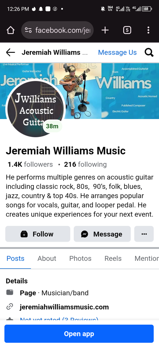 Facebook page 1k followers